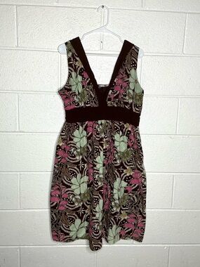 < Y2K 2000’s Magic Floral Pattern Sleeveless Boho Style Dress >